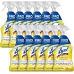Lysol® Pro Disinfectant Deep Cleaner, 32 oz. Bottle, 12 Trigger Bottles