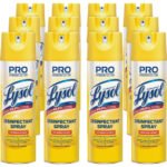 Lysol® Pro Disinfectant Spray, Original Scent, 12 Cans