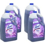 LYSOL Brand Clean and Fresh Multi-Surface Disinfectant Cleaner, Lavender and Orchid Essence, 144 oz Bottle, 4/Carton