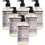 Mrs. Meyer's Clean Day Liquid Hand Soap, Lavender Scent, 12.5 oz, 6/Carton