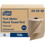 Tork® Advanced Hardwound Roll Paper Towels, Brown, 700-ft., 6 Rolls